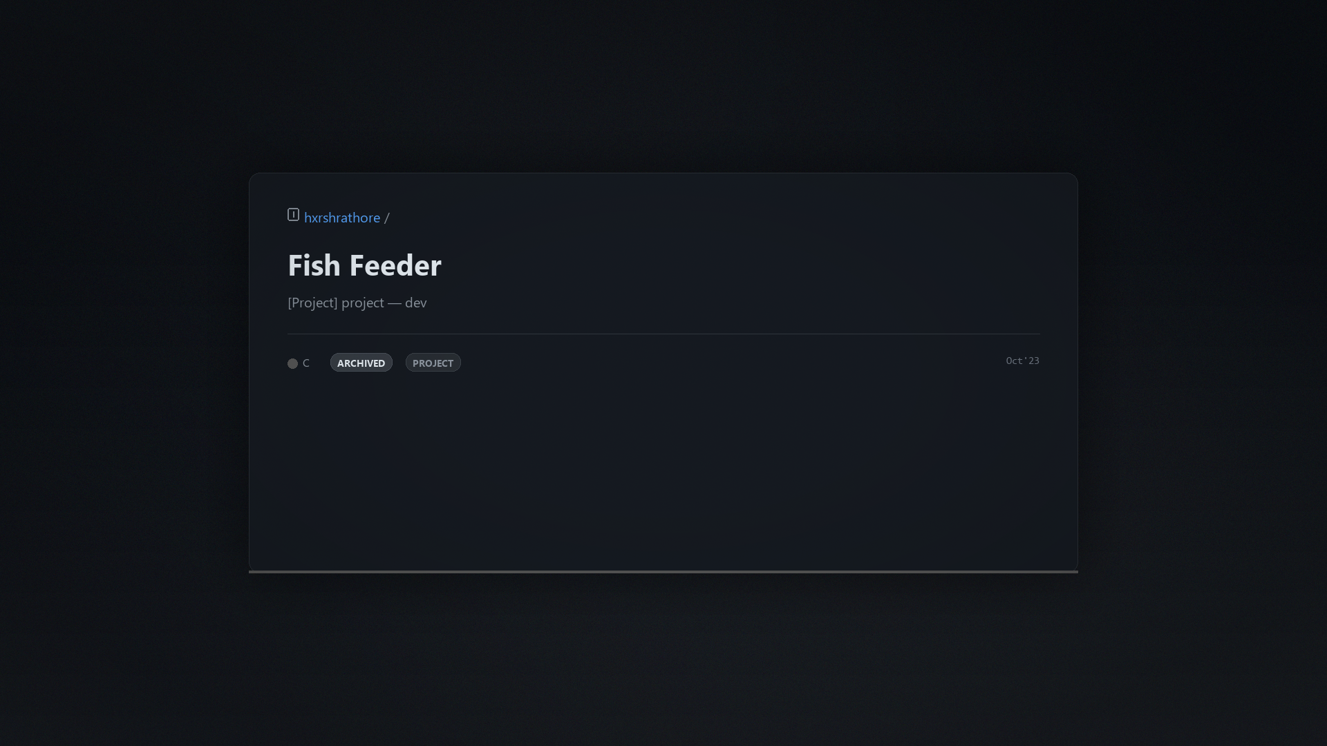 Fish Feeder